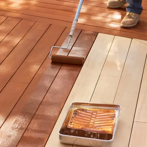Deck staining